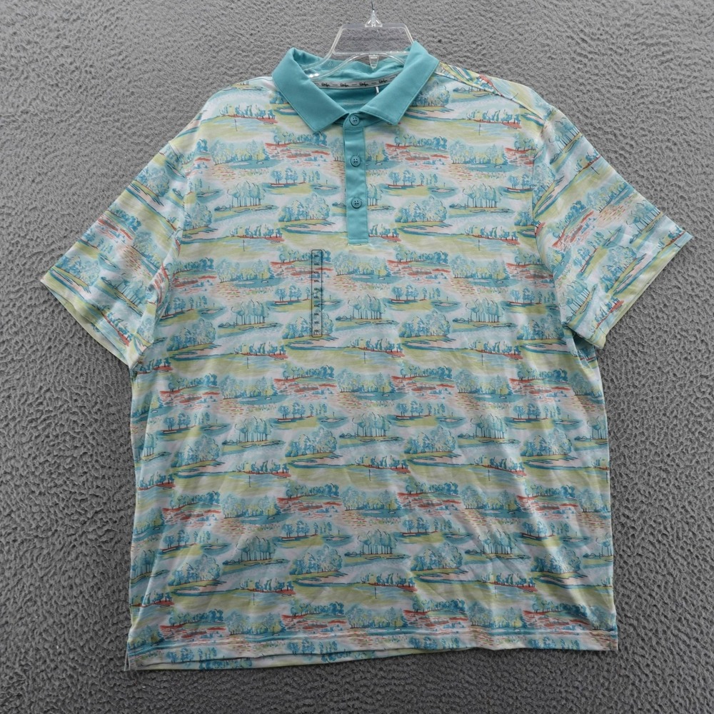 Walter Hagen Mens XXL Clubhouse Country Club Golf Polo Shirt Landscape NEW